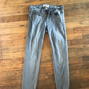 Frame denim skinny grey jeans